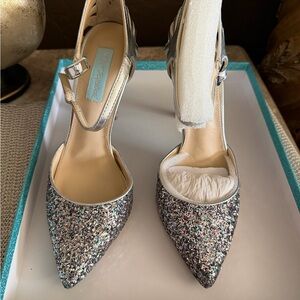Betsey Johnson Multicolor Glitter Heels